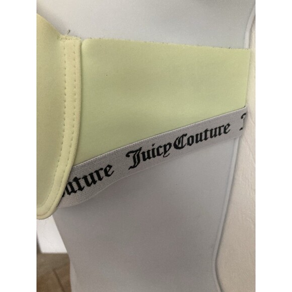 Juicy Couture Push Up Bra Size 36B Neon Green Underwire Logo Adjustable Straps - Picture 4 of 8